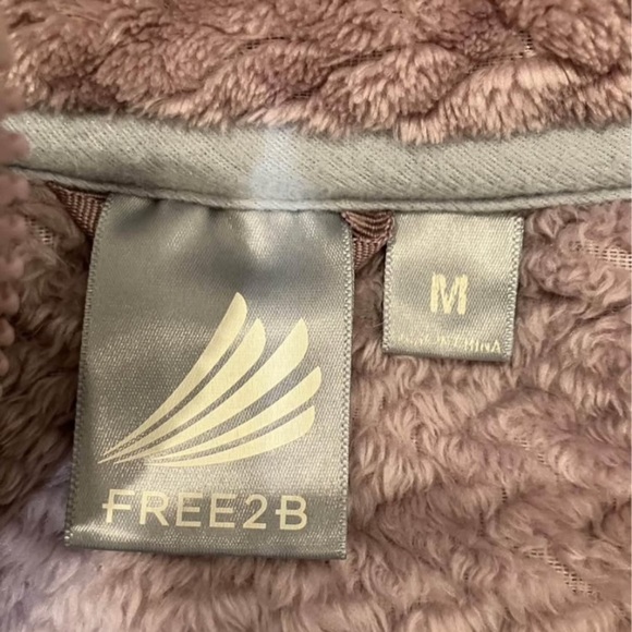 Women's medium soft fleece dusty mauve / light purple Cozy Cream Teddy Jacket - Picture 7 of 15